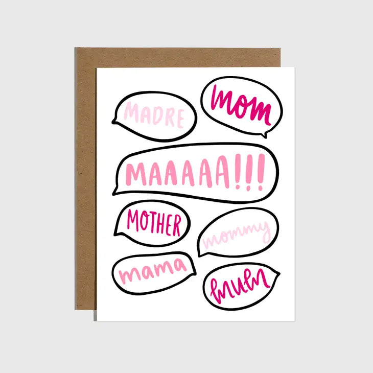 Mom Word Bubbles Card