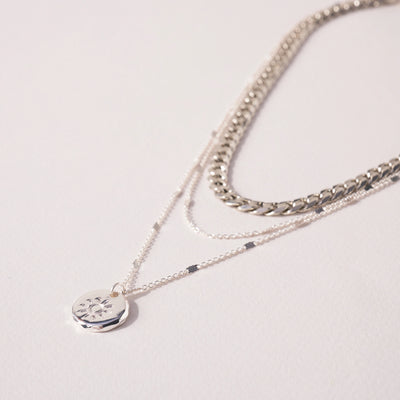 Sunday Silver Layered Necklace