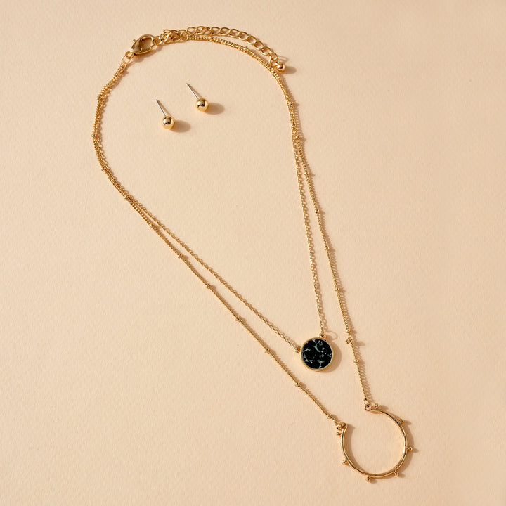 Black Gold Rush Layer Necklace