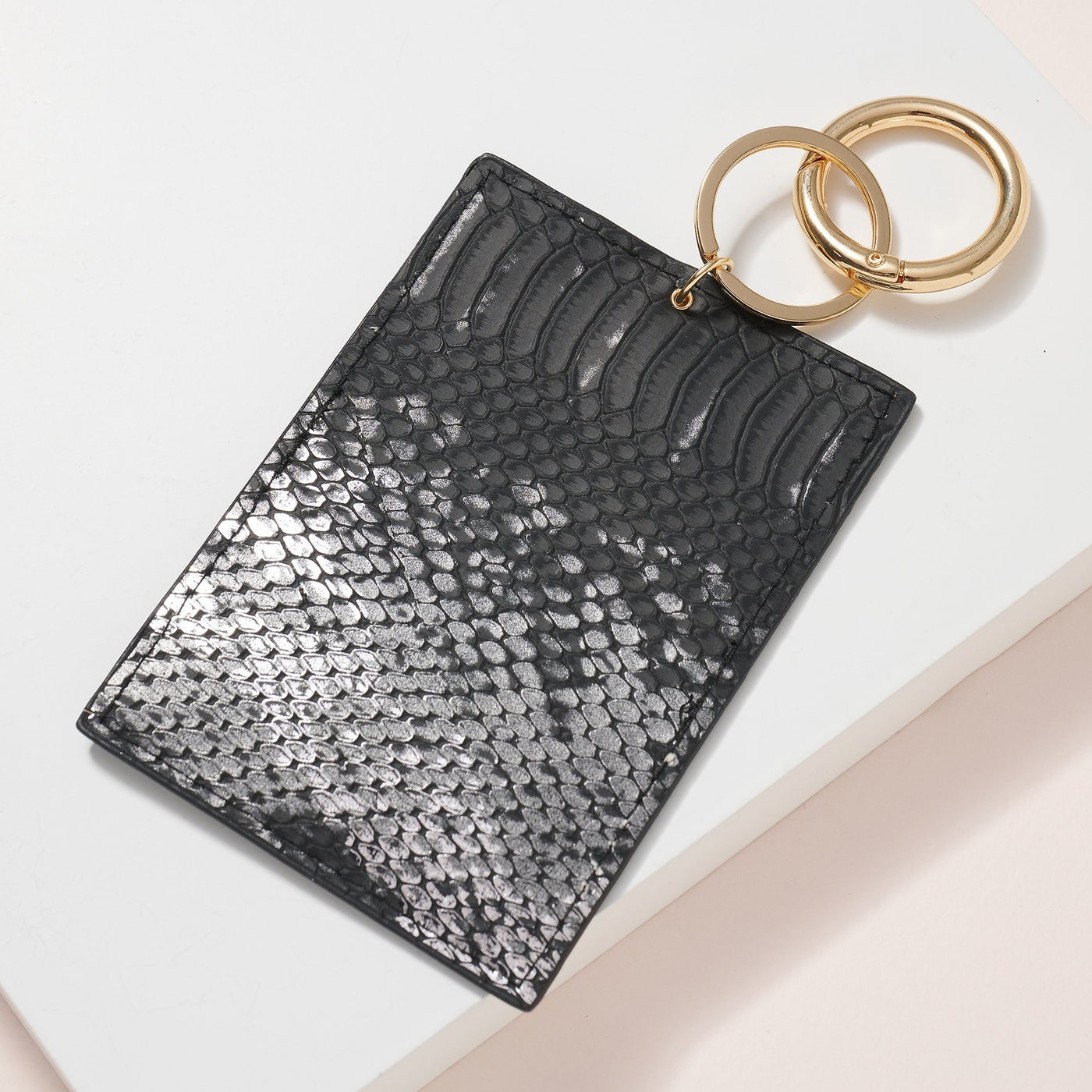 Leather Snakeskin ID Holder - 3 COLORS