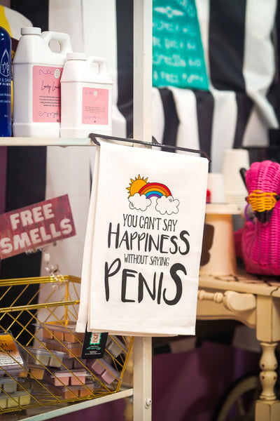 Can't Say Happiness Dish Towel- 2 STYLES
