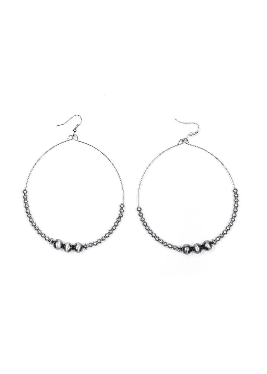 The Kameron Beaded Hoop Earrings