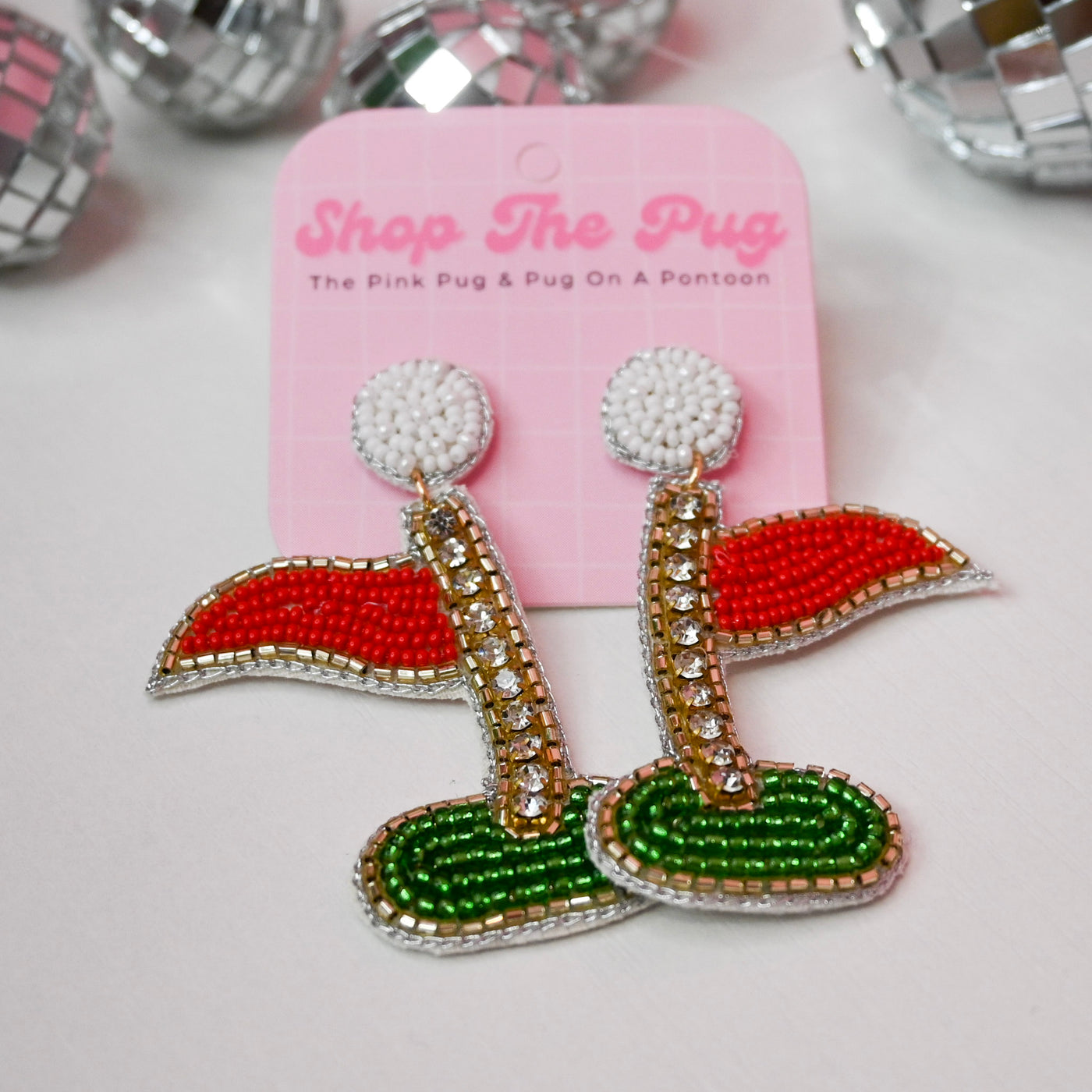 Golfer Beaded Earrings