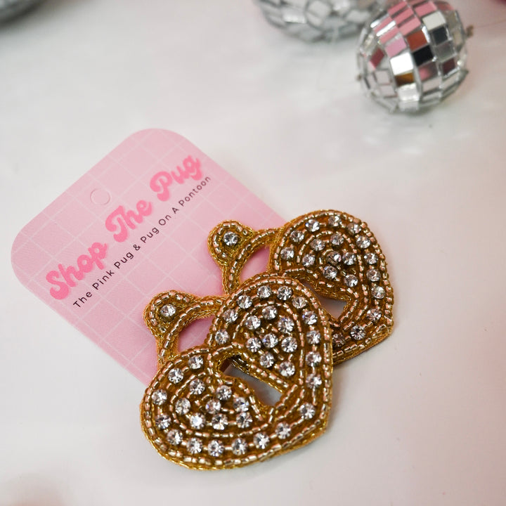 Heart Locked Beaded Earrings