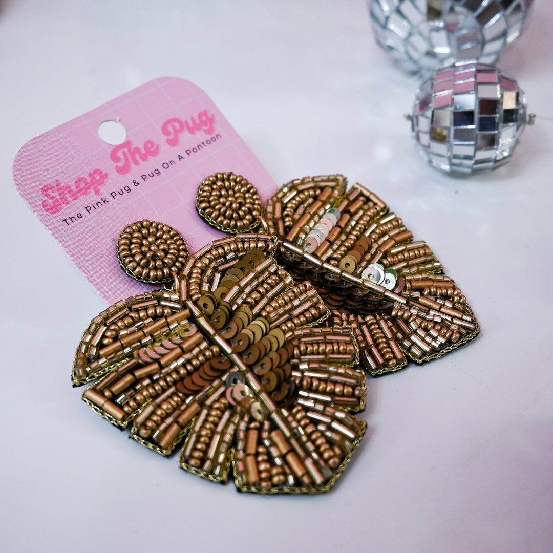 Golden Gal Palm Leaf Earrings