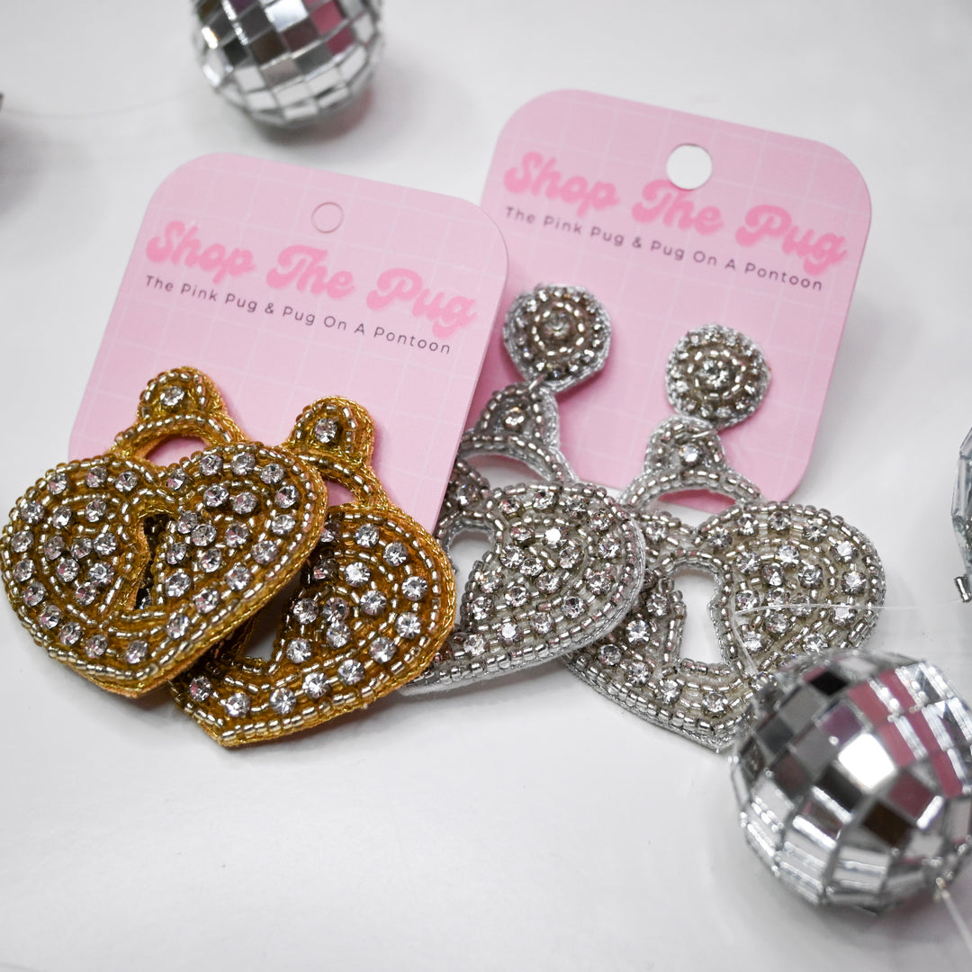 Heart Locked Beaded Earrings