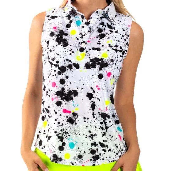 Splatter Women's Polo Tank
