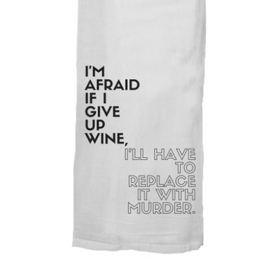 Wine For Murder Dish Towel