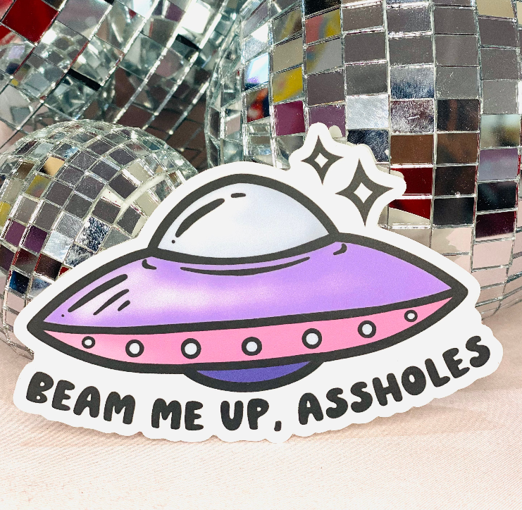 Beam Me Up Sticker