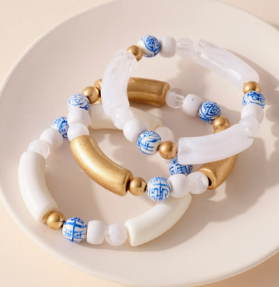 China Blue Bracelet Set