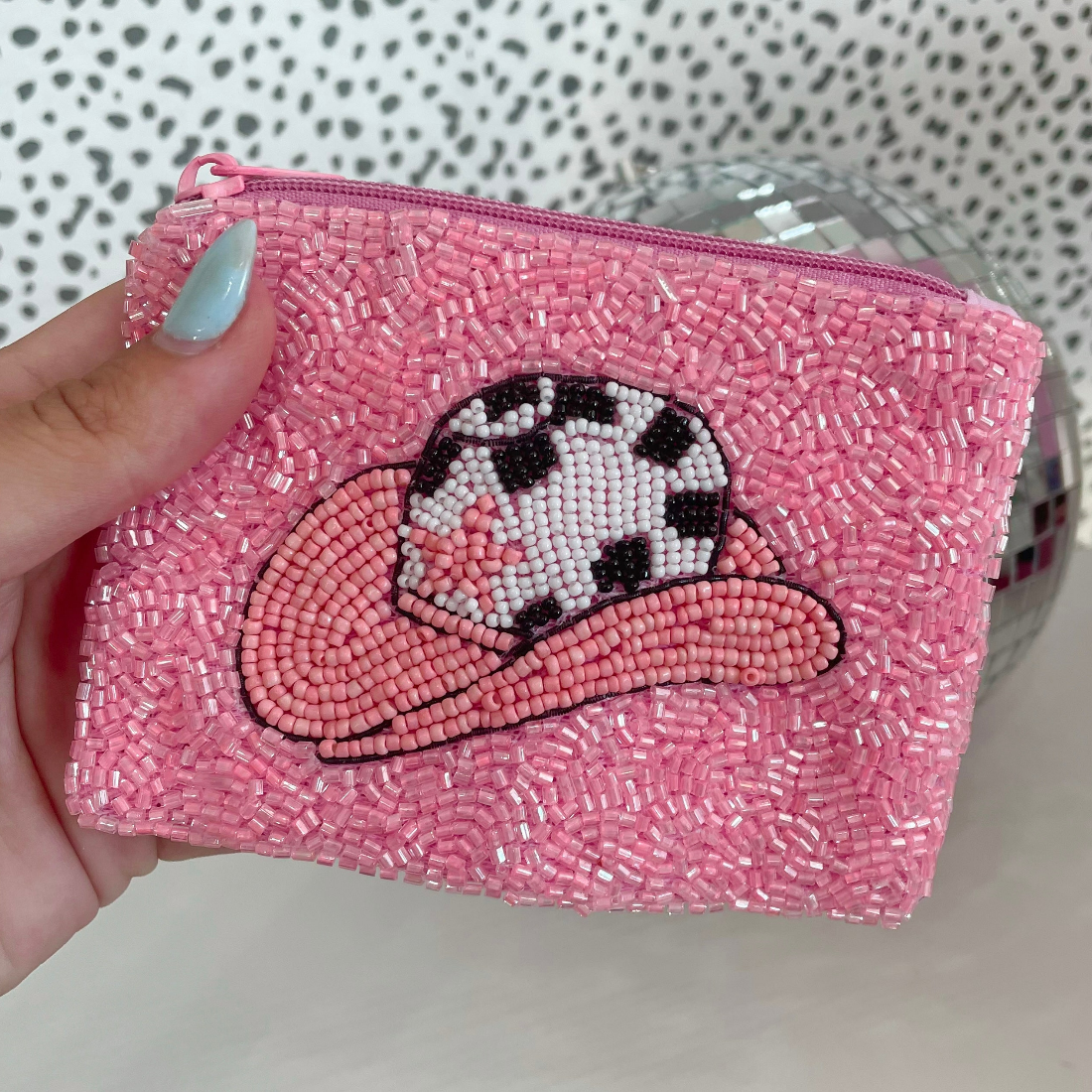 Pink Cowgal Hat Coin Pouch