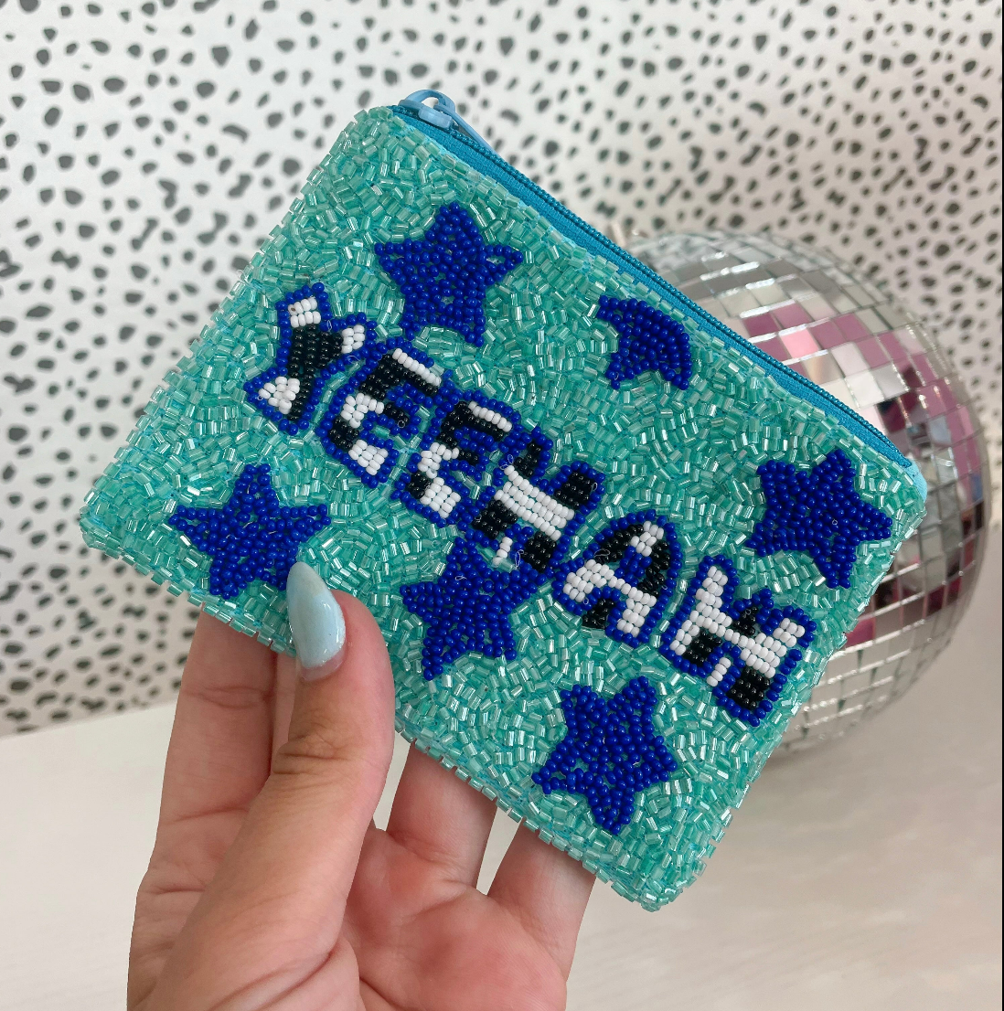 Yeehaw Blue Coin Pouch