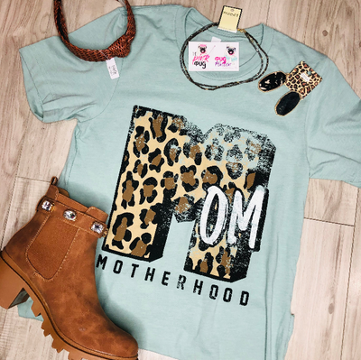 Motherhood Light Teal Tee