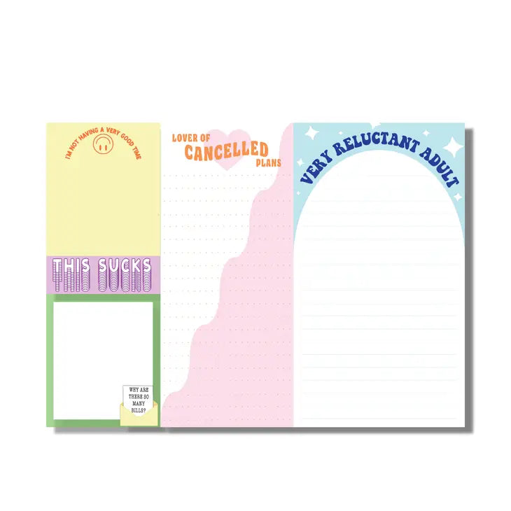 Jumbo Notepad Set- Many Styles