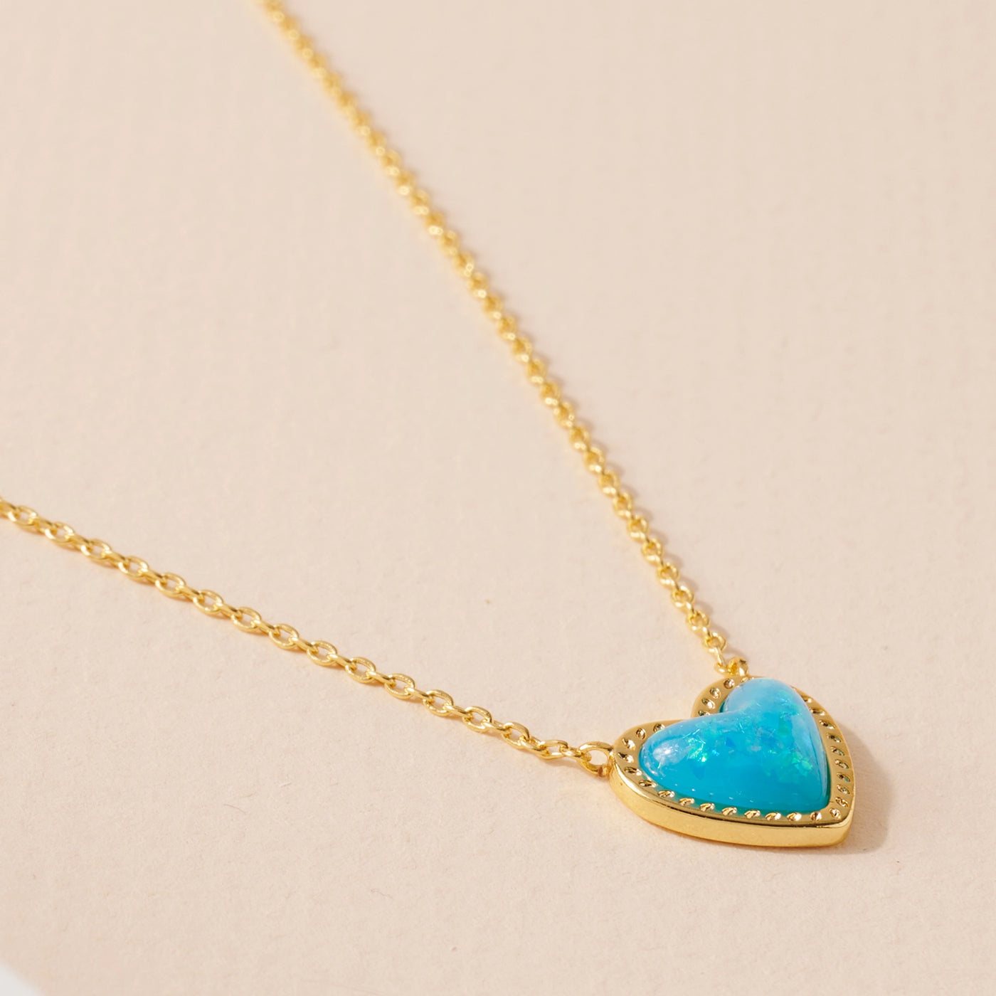 Heart Glitter Pendant Necklace