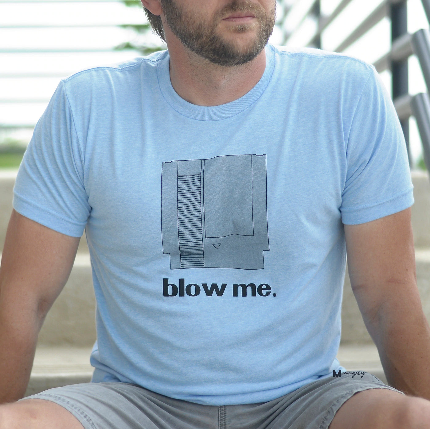 Blow Me Nintendo Blue Tee