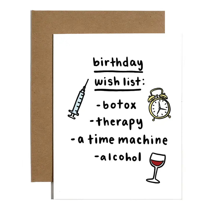 Birthday Wish List Card