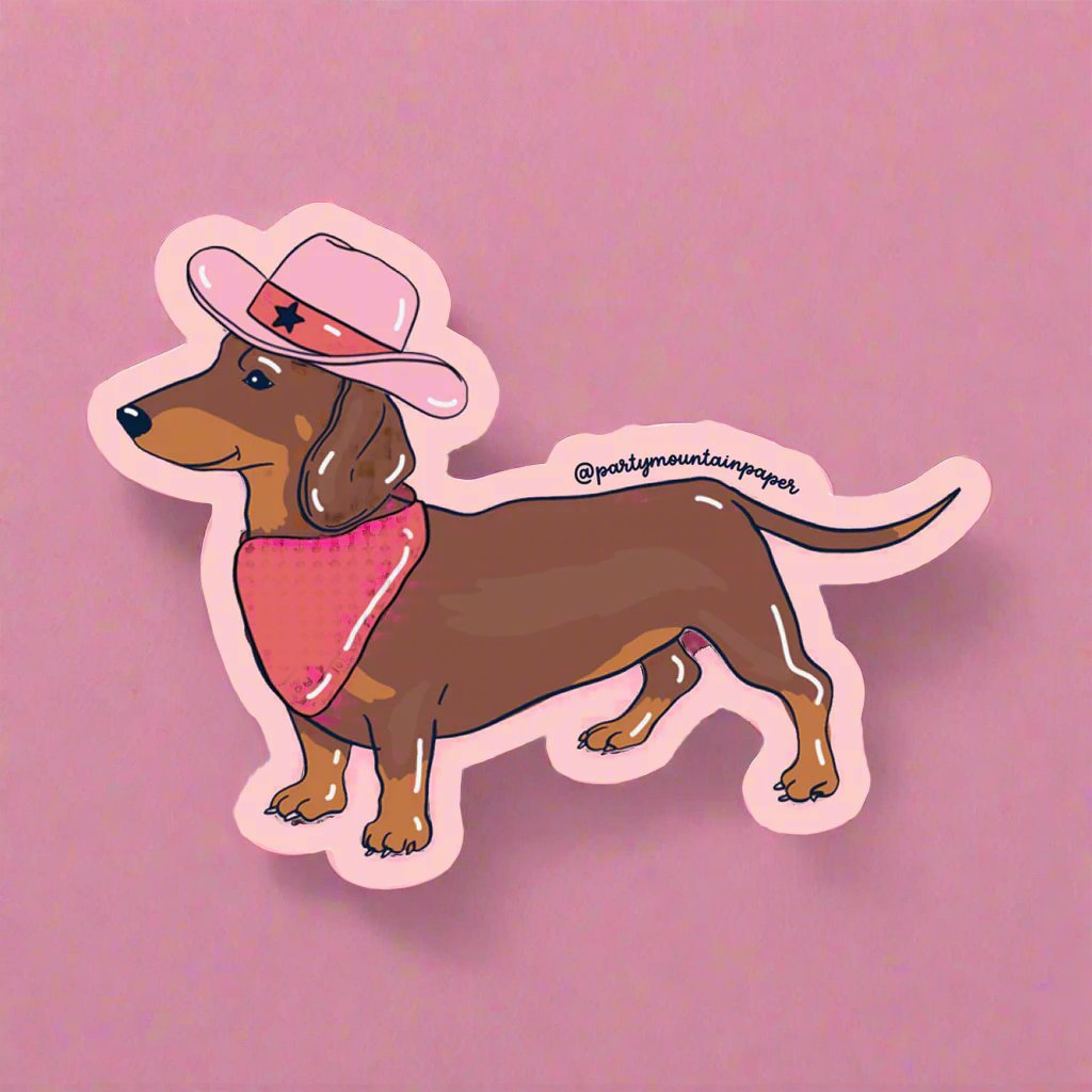 Cowboy Wiener Sticker
