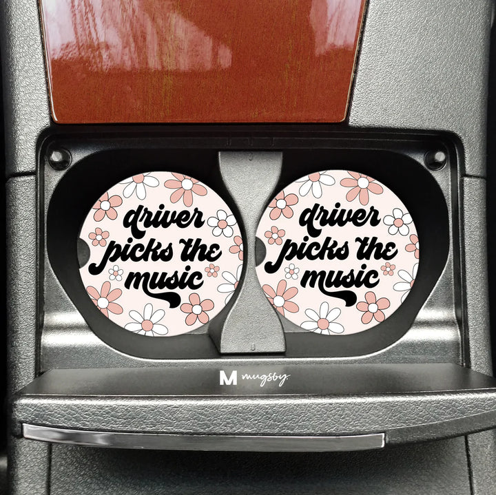 Driver Picks The Music Car Coasters