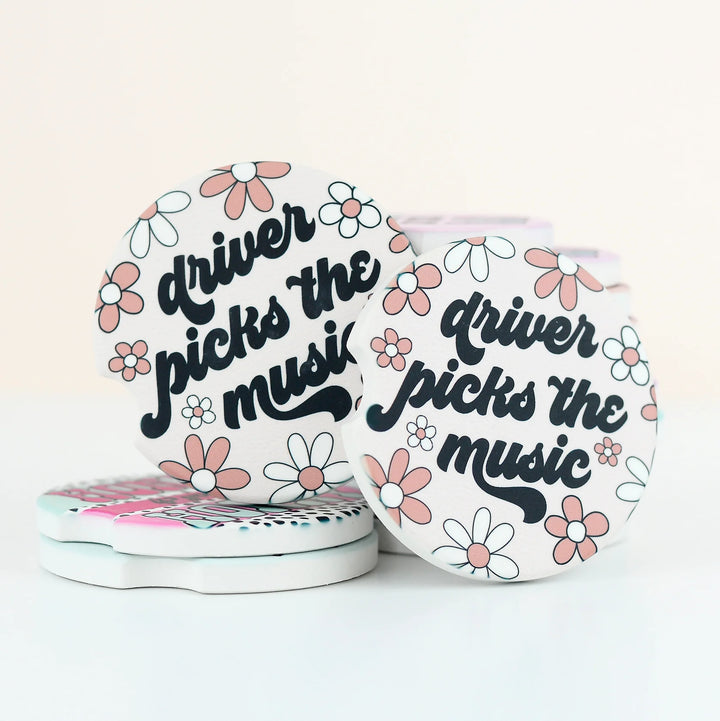 Driver Picks The Music Car Coasters
