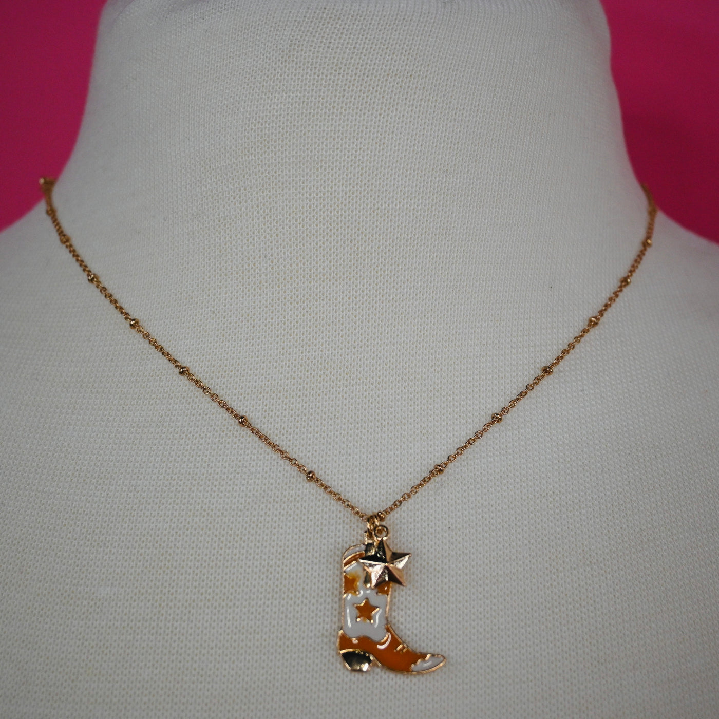 Cowboy Boots Pendant Necklace