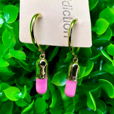 Love Is My Drug Dainty Earrings - 2 Colors