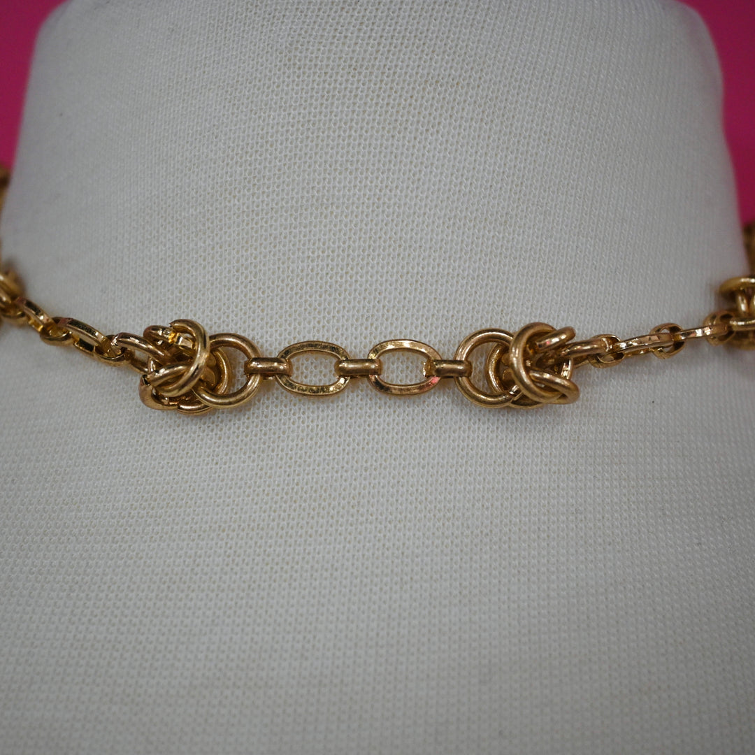 Metal Knot Chain Necklace// 2 COLORS