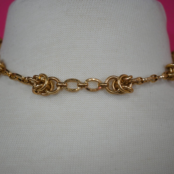 Metal Knot Chain Necklace// 2 COLORS