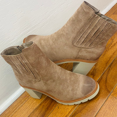 The Kristin Taupe Booties