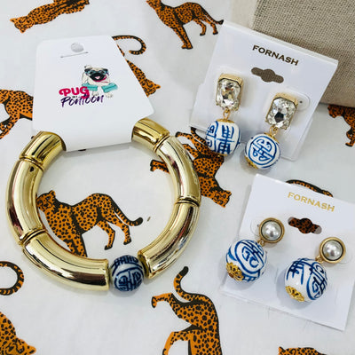 China Blue Bamboo Acrylic Tube Bracelet