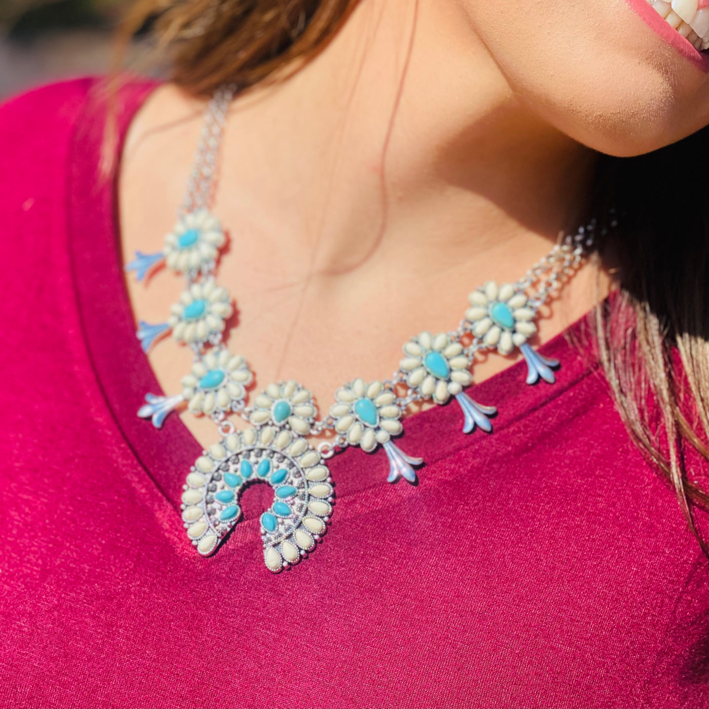 Swing This Way Squash Blossom Necklace/ 2 COLORS