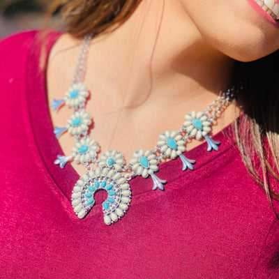 Swing This Way Squash Blossom Necklace/ 2 COLORS