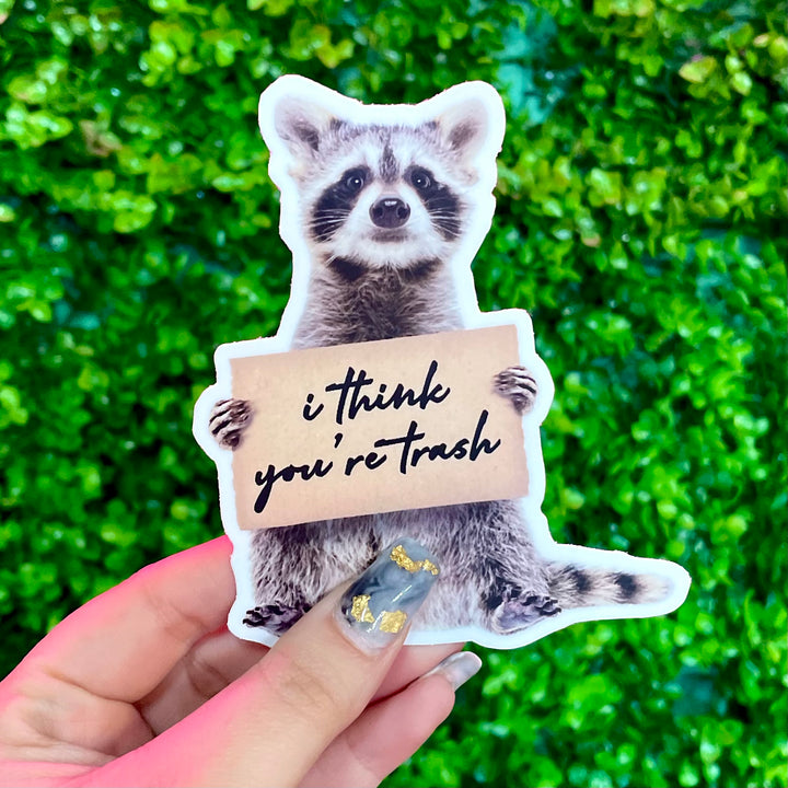 I Think You're Trash Racoon Sticker