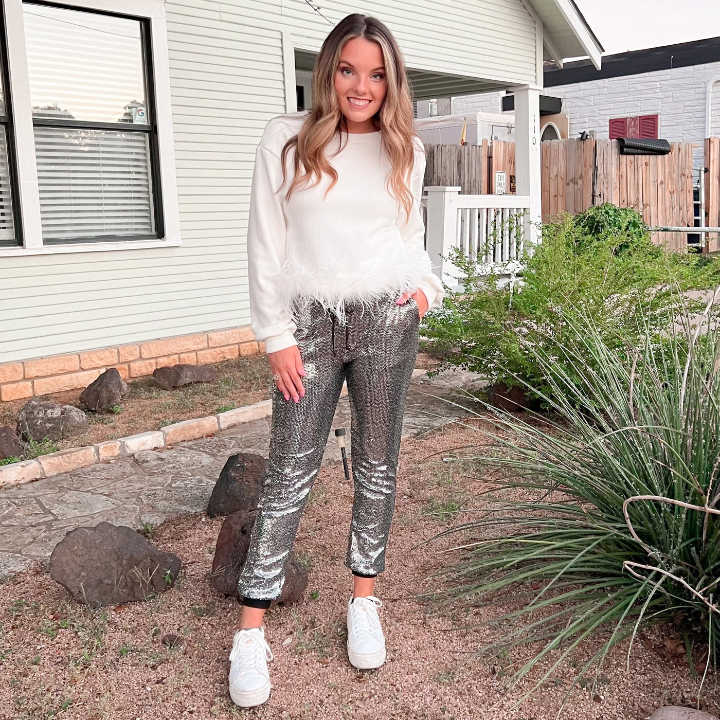 Better Without You Rhinestone Jogger Pants