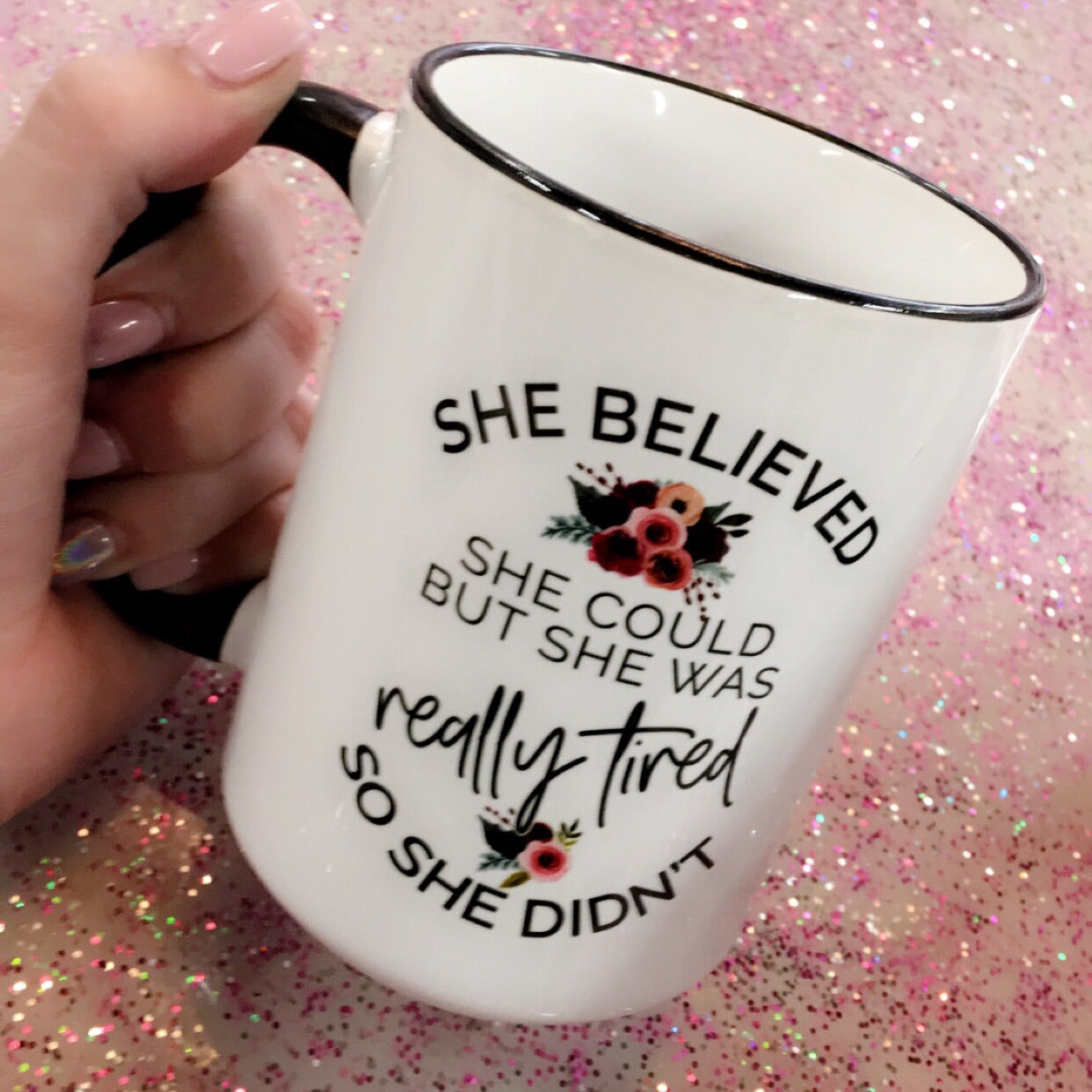 She Believed She Could, But Was Tired Coffee Mug