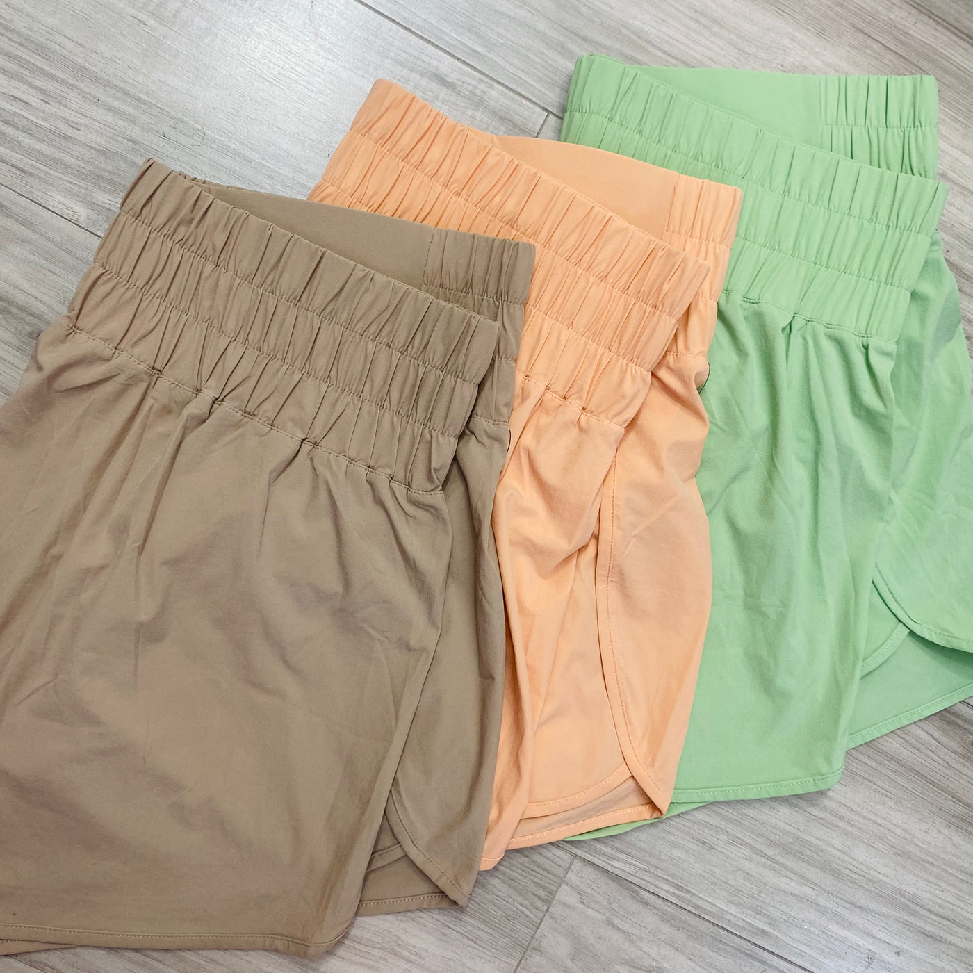 Allie Athletic Shorts- Brown