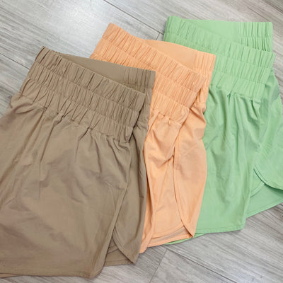 Allie Athletic Shorts- Brown