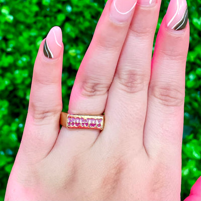 "Howdy" Gold Ring