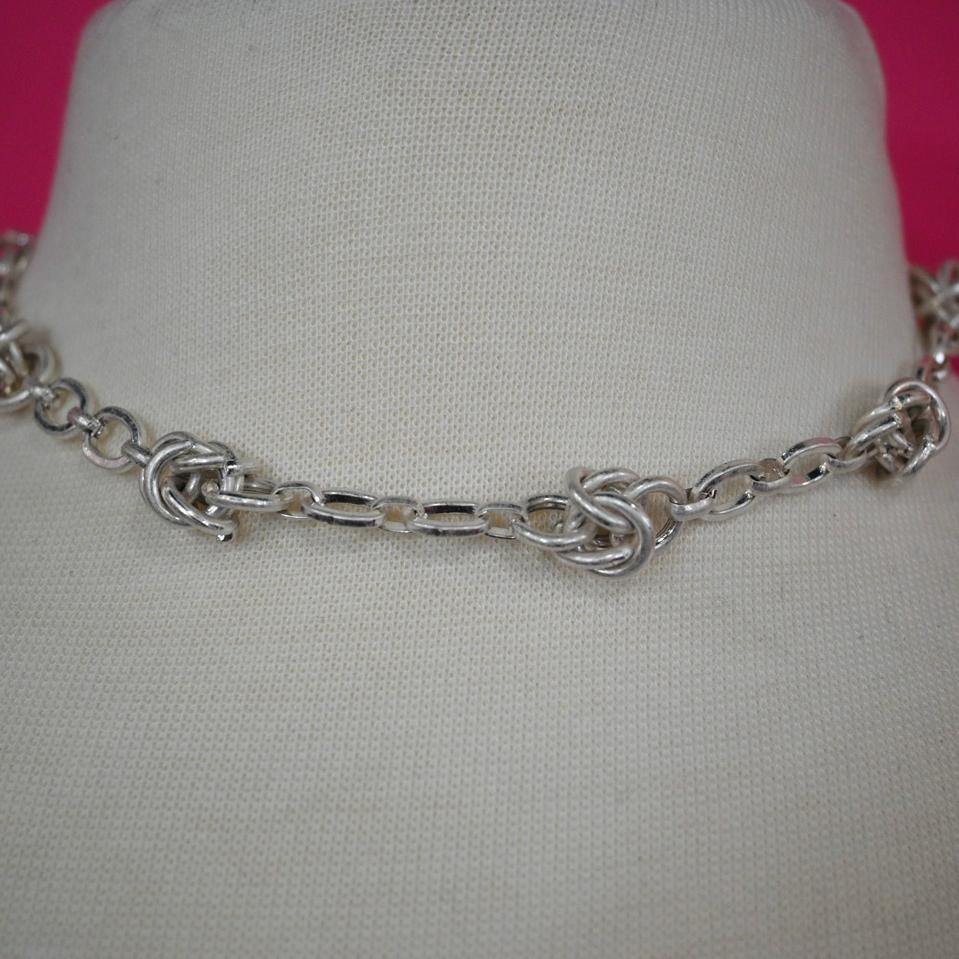 Metal Knot Chain Necklace// 2 COLORS