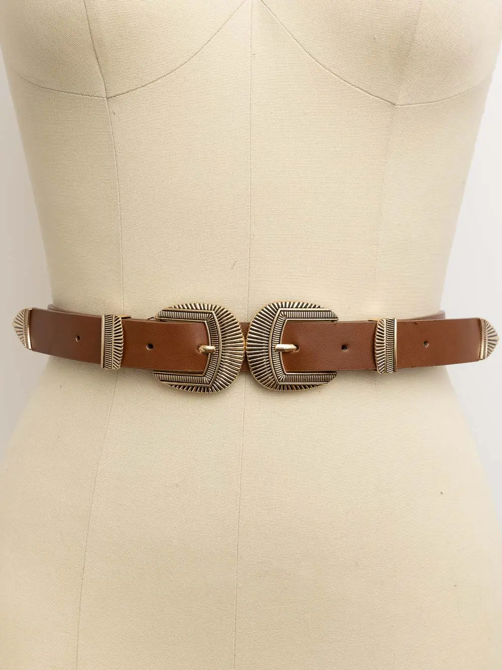 Double Buckle Western Belt