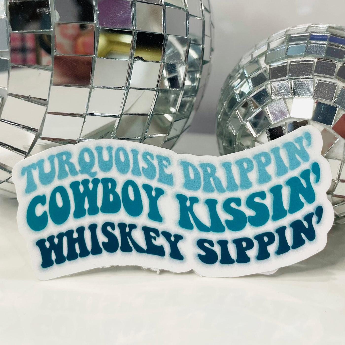 Turquoise Drippin Sticker