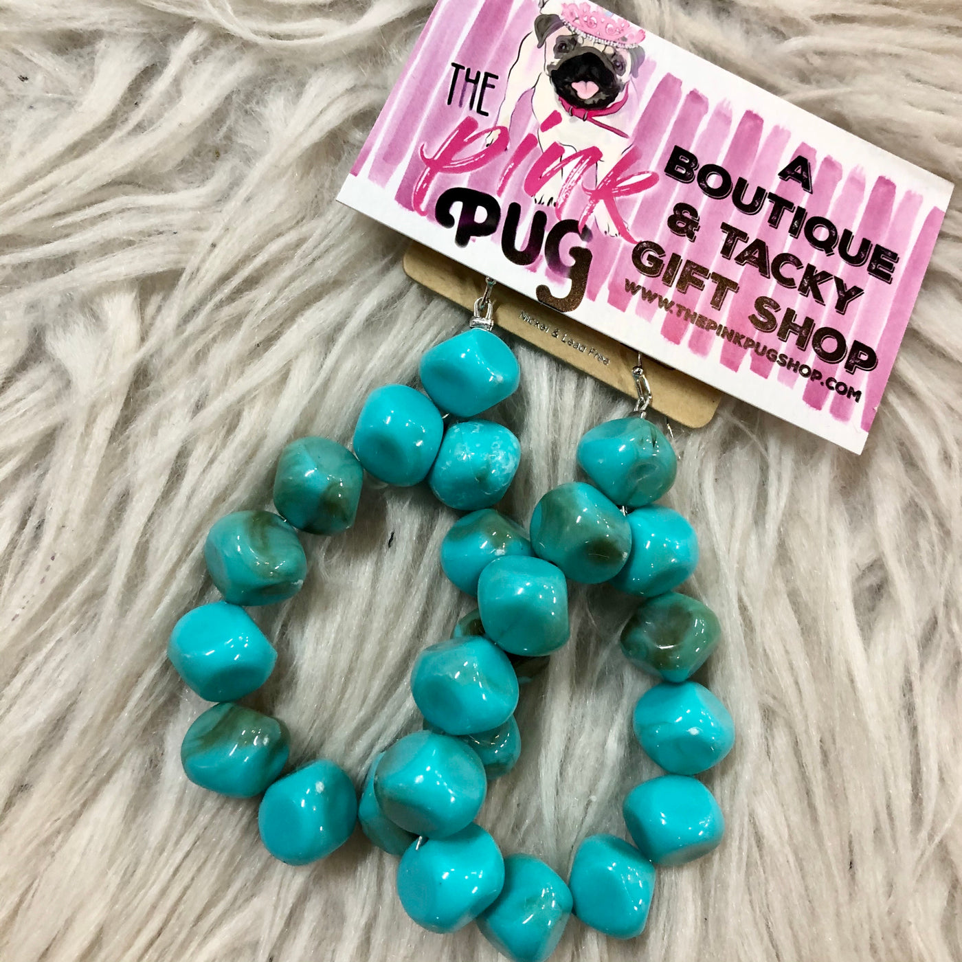 Texas Gal Turquoise Beaded Earrings- 4 STYLES