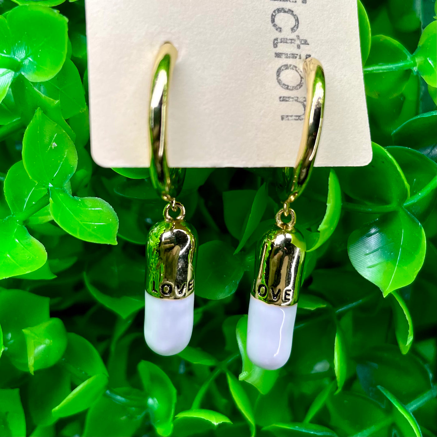 Love Is My Drug Dainty Earrings - 2 Colors