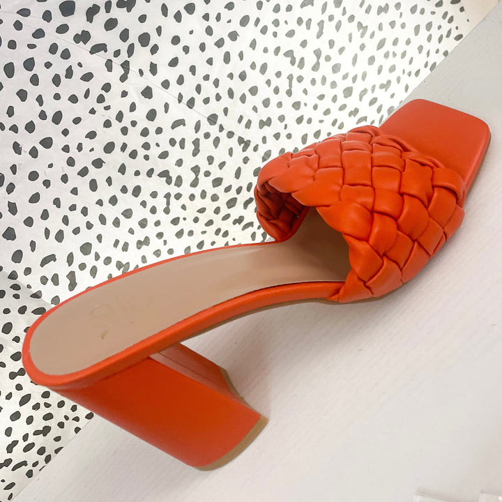 Victoria Orange Braid Heel