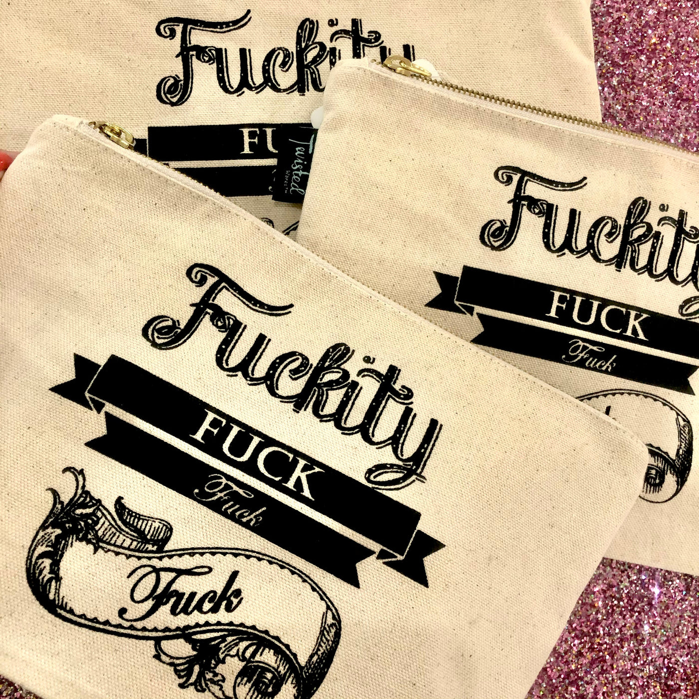 Fuckity Fuck Fuck Canvas Zip Pouch