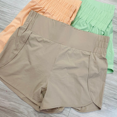 Allie Athletic Shorts- Brown