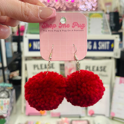 Pom Earrings