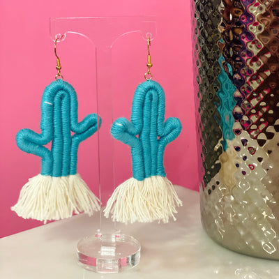 Threaded Cactus Earrings-3 Colors