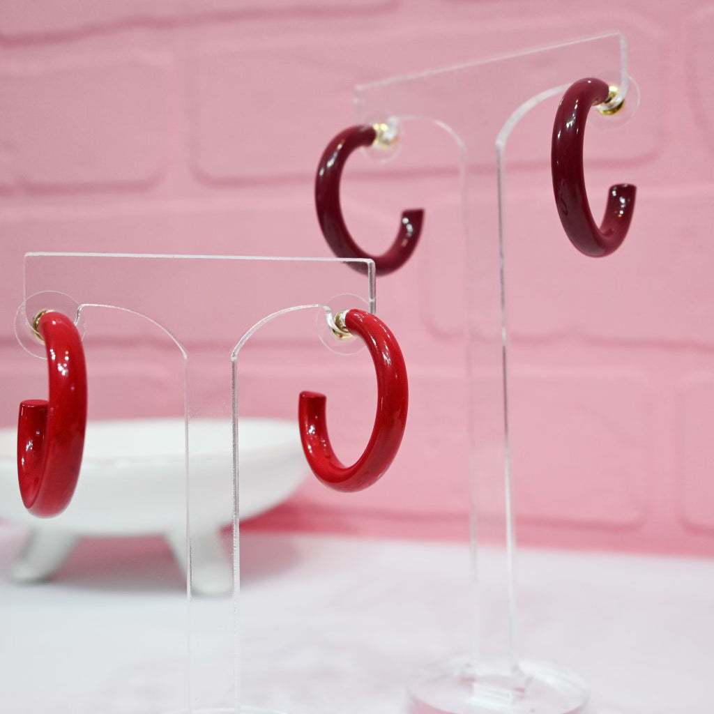Lady In Red Hoops