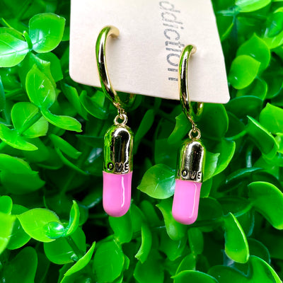 Love Is My Drug Dainty Earrings - 2 Colors